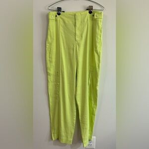 JASON WU Medium lime green trouser pants WV9059-300-6pa parachute style 80s y2k